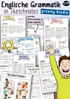 Aperçu - Feuilles d'exercices - English Grammar - in Skechnotes BUNDLE - Page de couverture