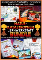 Vorschau - Stundenentwürfe - Naturkatastrophen Lernwerkstatt BUNDLE | digital + analog - Distanzunterricht + Homeschooling | Sofort einsetzbar - Deckblatt