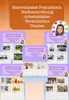 Vorschau - Arbeitsblätter - Paket: Arbeitsblätter Bildbeschreibung Französisch: Décrire une image - verschiedene Themen - Deckblatt