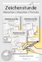 Vorschau - Unterrichtsreihen - Zeichenstunde: Menschen zeichnen | 3 Selbstlernhefte - Deckblatt