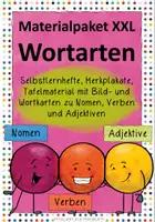 Vorschau - Arbeitsblätter - Materialpaket XXL Wortarten - Deckblatt