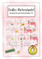Vorschau - Arbeitsblätter - Großes Materialpaket: Rechtschreiben und Grammatik 1/2 - Deckblatt