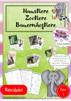 Vorschau - Arbeitsblätter - Großes Materialpaket Einheit Haustiere - Zootiere - Bauernhoftiere Klasse 1 - Deckblatt