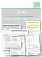 Vorschau - Unterrichtsreihen - Materialpaket Zeitung - Deckblatt
