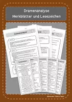Vorschau - Merkblätter - Merkblätter und Lesezeichen zur Dramenanalyse - Deckblatt