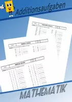 Vorschau - Arbeitsblätter - AB´s für Addition und Subtraktion (einfach-mittel-schwer) selber erstellen - Zufallsgenerator (Excel) - Deckblatt