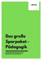 Vorschau - Stundenentwürfe - Das große Sparpaket für Pädagogik / Erziehungswissenschaften (Arbeitsblätter & Videos) - Deckblatt