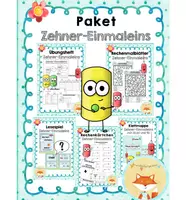 Vorschau - Arbeitsblätter - Materialpaket: Das Zehner-Einmaleins - Deckblatt