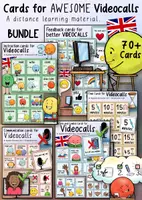 Vista previa - Tarjetas / Manipulativos - Picture / Word Cards for Video Calls / Conferences BUNDLE - Portada