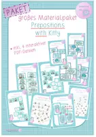 Vorschau - Spiele - großes Materialpaket - Prepositions with Kitty (inkl. interaktive PDF) - Deckblatt