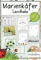 Vorschau - Arbeitsblätter - Marienkäfer - differenzierte Lerntheke (analog & digital) - Deckblatt