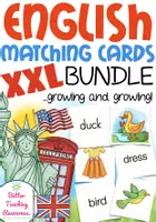 Vista previa - Unidades / Secuencias / Situaciones de Aprendizaje - Inglés matching cards games BUNDLE English - Portada