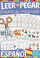 Vista previa - Unidades / Secuencias / Situaciones de Aprendizaje - LEER y PEGAR Español paquete de material primaria - Portada