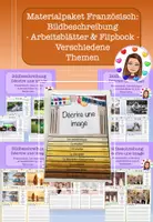 Vorschau - Arbeitsblätter - Paket: Bildbeschreibung Französisch - Flipbook und Arbeitsblätter - Deckblatt