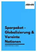 Vorschau - Arbeitsblätter - Sparpaket Globalisierung und Vereinte Nationen (UNO) - Arbeitsblatt & Video - Deckblatt