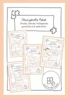 Vorschau - Arbeitsblätter - Übungshefte Paket -Gerade, Strecke, Halbgerade- Parallele und Senkrechte- - Deckblatt
