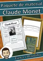 Vista previa - Hojas de trabajo - Paquete de materiales Claude Monet (Impresionismo) - Portada