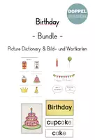Vorschau - Arbeitsblätter - "Birthday": Picture Dictionary & Bild-und Wortkarten - Deckblatt