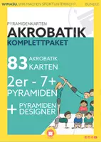 Vorschau - Unterrichtsreihen - Mega Akrobatik Paket mit 83 Pyramiden Stationskarten für den Sportunterricht - Deckblatt