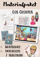 Vorschau - Arbeitsblätter - Materialpaket "Los Cuentos": Wortschatz & Imperfecto/ Indefinido - Deckblatt