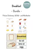 Vorschau - Arbeitsblätter - "Breakfast": Picture Dictionary & Bild-und Wortkarten - Deckblatt