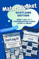 Vorschau - Spiele - Materialpaket - Scotland (Don't say it! - Scotland Edition + Conversation Cards Scotland Edition) - Deckblatt