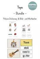 Vorschau - Arbeitsblätter - "Toys": Picture Dictionary & Bild-und Wortkarten - Deckblatt