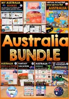 Vista previa - Unidades / Secuencias / Situaciones de Aprendizaje - Australia BUNDLE No Prep - Country Unit Study - Portada