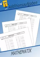 Vorschau - Arbeitsblätter - Addition im Kopf -AB´s (einfach-mittel-schwer) selber erstellen - Zufallsgenerator (Excel) - Deckblatt