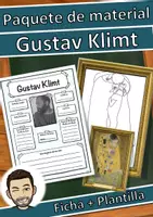 Vista previa - Hojas de trabajo - Paquete de materiales Gustav Klimt (Art Nouveau) - Portada