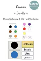 Vorschau - Arbeitsblätter - "Colours": Picture Dictionary & Bild-und Wortkarten - Deckblatt