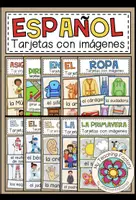 Vista previa - Tarjetas / Manipulativos - ESPAÑOL - Tarjetas de imágenes y palabras - PAQUETE DE AHORRO - Portada
