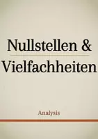 Vorschau - Präsentationen/Tafelbilder - Tafelbilder - Nullstellen und Vielfachheiten (Materialpaket) - Deckblatt