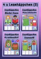 Vorschau - Arbeitsblätter - 4 x Lesehäppchen (5) (Klassen 1 und 2) - Deckblatt