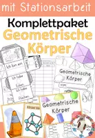 Vorschau - Stundenentwürfe - Komplettpaket - Geometrische Körper inklusive Lernwerkstatt - Deckblatt