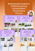 Vorschau - Arbeitsblätter - Paket: Arbeitsblätter Bildbeschreibung Englisch: Describe a picture - verschiedene Themen - Deckblatt