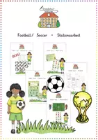 Vorschau - Spiele - Football/ Soccer - Stationsarbeit - Deckblatt