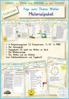 Vorschau - Arbeitsblätter - Materialpaket Yoga zum Thema Wetter - Deckblatt