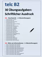 Vorschau - Unterrichtsreihen - telc B2 Paket: 20x Beschwerde + 10x Bitte um Informationen - Deckblatt