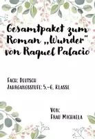 Vorschau - Unterrichtsreihen - Gesamtpaket zum Roman "Wunder" - Deckblatt