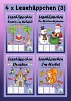 Vorschau - Arbeitsblätter - 4 x Lesehäppchen (3) (Klassen 1 und 2) - Deckblatt