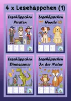 Vorschau - Arbeitsblätter - 4 x Lesehäppchen (1) (Klassen 1 und 2) - Deckblatt