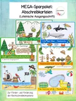 Vorschau - Aufgabenkarten - MEGA Sparpaket Abschreibkarteien in Lateinischer Ausgangsschrift - Deckblatt
