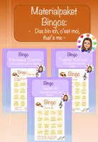 Vorschau - Spiele - Materialpaket: Das bin ich-Bingo (Deutsch, Englisch, Französisch) - Deckblatt
