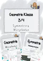 Vorschau - Stundenentwürfe - Geometrie Klasse 3/4 - Symmetrie und Würfelnetze - Deckblatt
