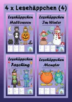 Vorschau - Arbeitsblätter - 4 x Lesehäppchen (4) (Klassen 1 und 2) - Deckblatt