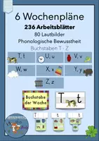 Vorschau - Unterrichtsreihen - Wochenplan Buchstabe T - Z Grundschrift Arbeitsblätter Phonologische Bewusstheit - Deckblatt