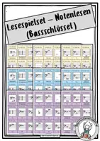 Vorschau - Stationenlernen - Notenlesen - Bassschlüssel Set - Lesespiel - Deckblatt