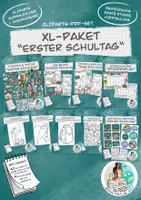 Vorschau - Arbeitsblätter - XL-Paket Cliparts & Material "Erster Schultag" / Einschulung - Deckblatt