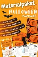 Vorschau - Arbeitsblätter - Super Halloween Sparpaket: Conversation Cards, Story Prompts, Don't say it, Word Puzzles - Deckblatt